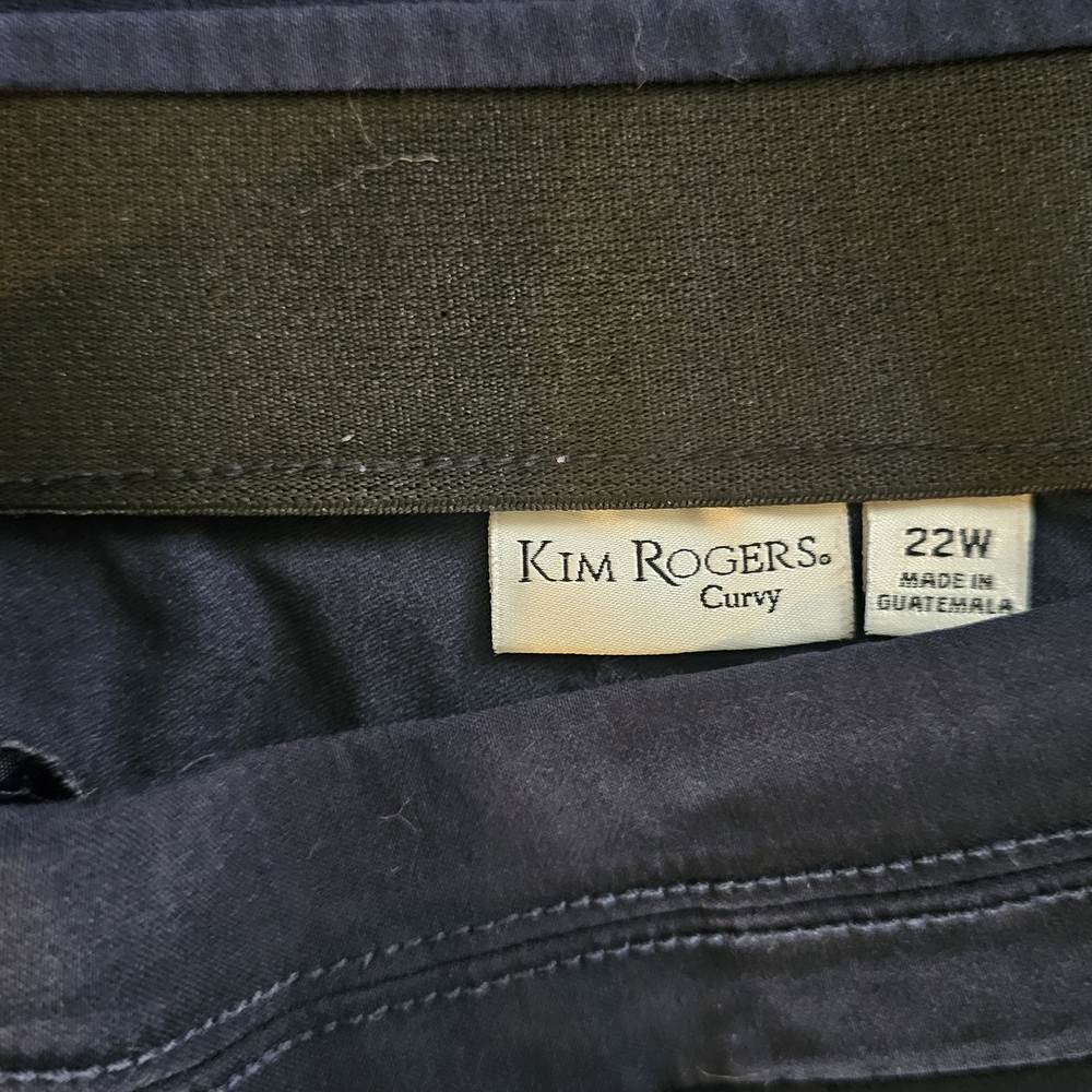 Kim Rogers Curvy Navy Stretch Dress Pants - Size 22W